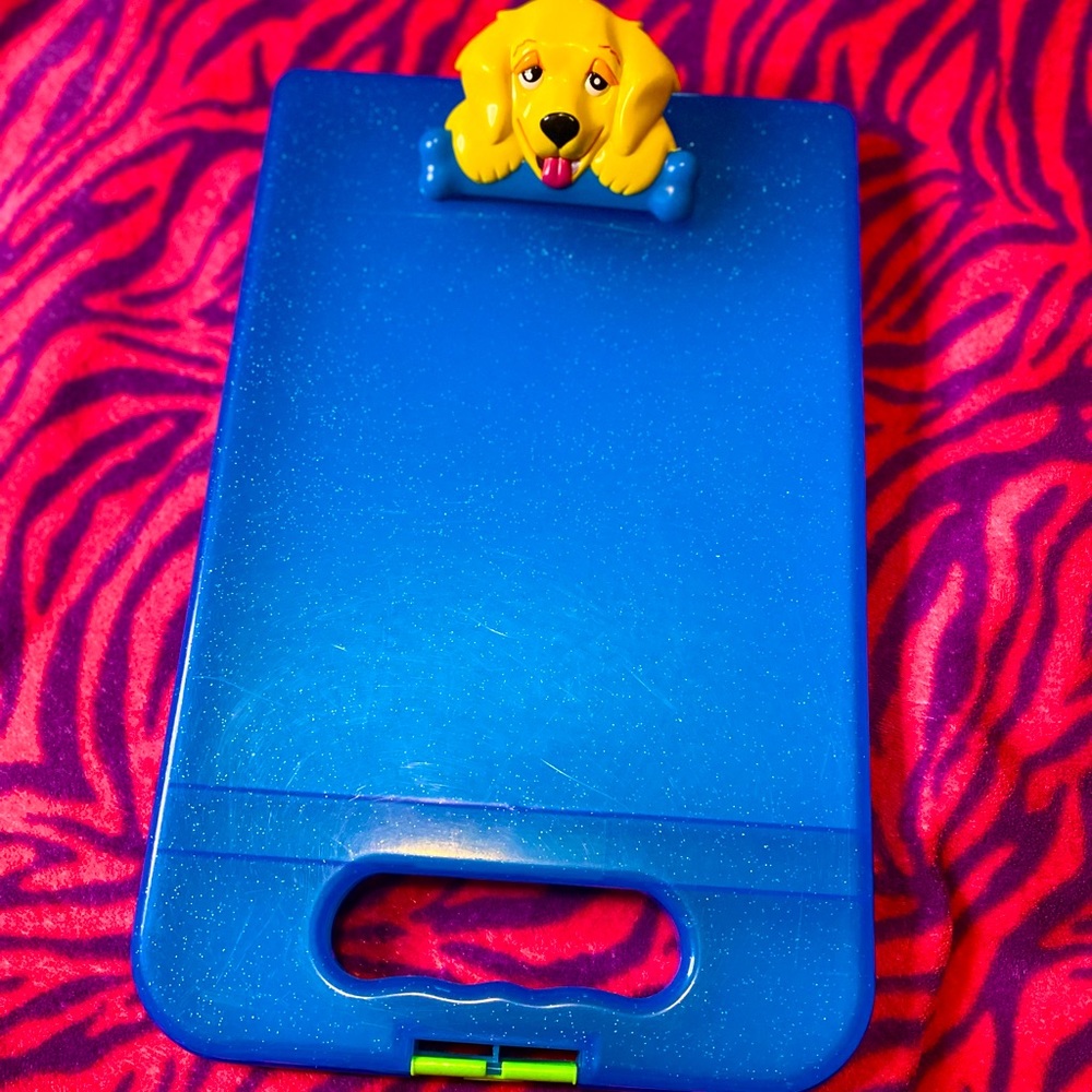 Lisa Frank dog clipboard